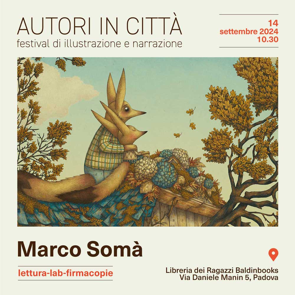 letture laboratorio e firmacopie con Marco Somà per il festival di illustrazione autori in città